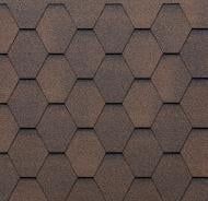 Бітумна черепиця TEGOLA ECO ROOF HEXAGONAL Mixed BROWN
